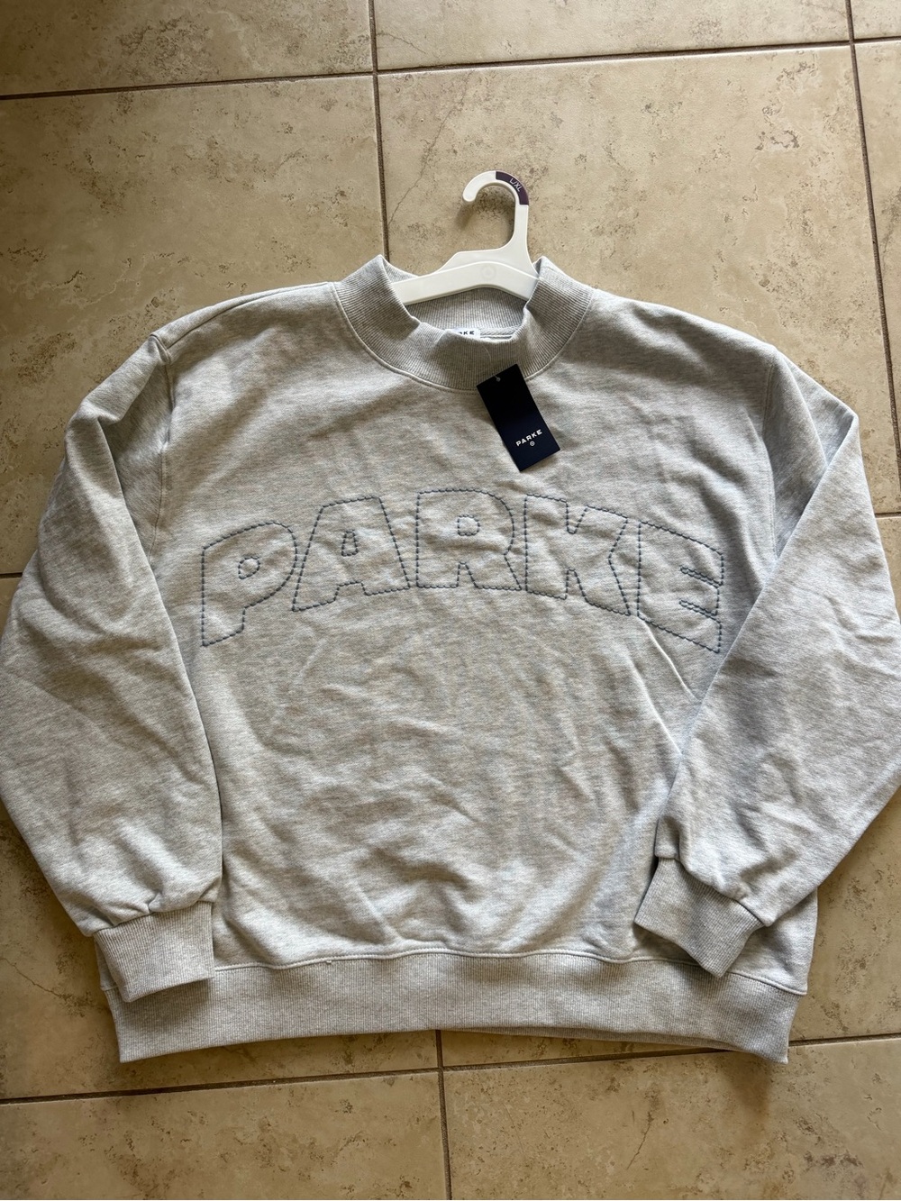 Women’s Mockneck Pullover Sweatshirt Parke X Target Heather Gray L/XL